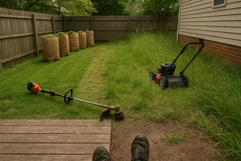 straight mowing lines designed to maximize curb appeal and show off thick turf.