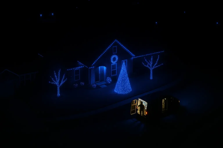 and Worthy Landscaping van nearby.