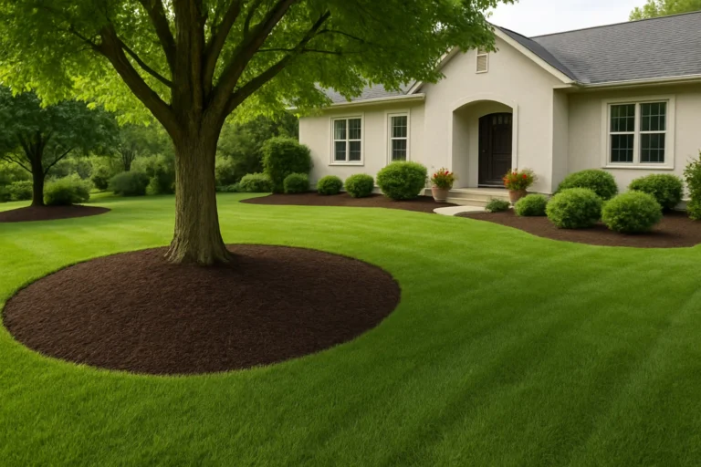 finished look. Mulching Services by Worthy Landscaping In Montgomery County.