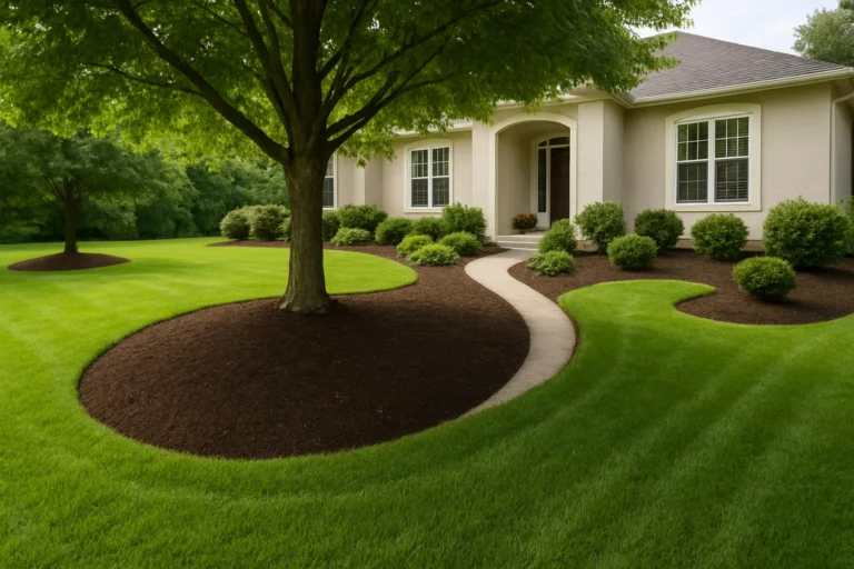 even mulch. Mulching Services by Worthy Landscaping In Montgomery County.