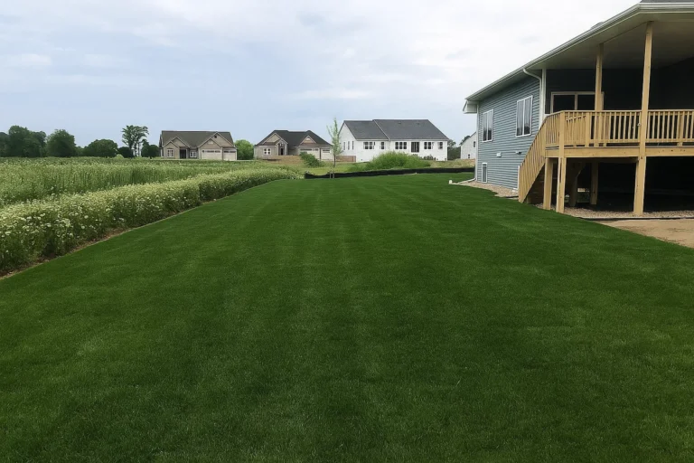 Sod patches being trimmed and fit tight along a driveway edge during a Sod Installation Service by Worthy Landscaping in Montgomery County.