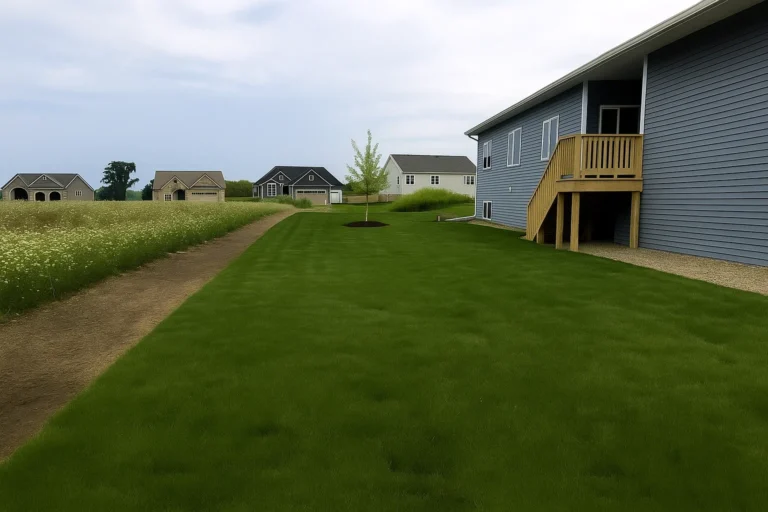 well-kept side lawn after a Sod Installation Service by Worthy Landscaping in Montgomery County.