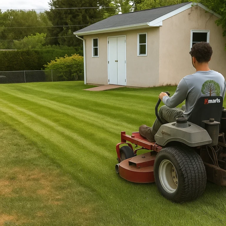 multiple bags lined near the fence as evidence of extensive seasonal cleanup.
