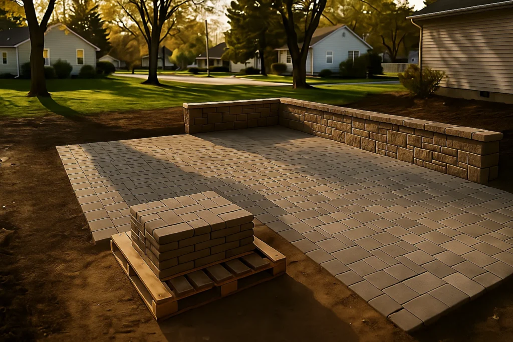 and small shrubs near the AC.