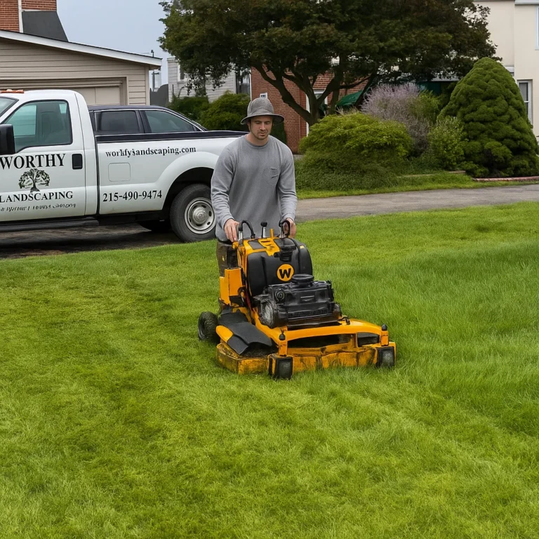opening a narrow corridor of cut grass that highlights dramatic before‑and‑after contrast.
