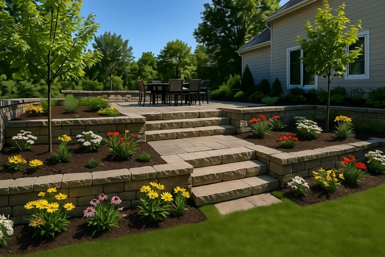 Hardscaping Services by Worthy Landscaping in Delaware County featuring a clean