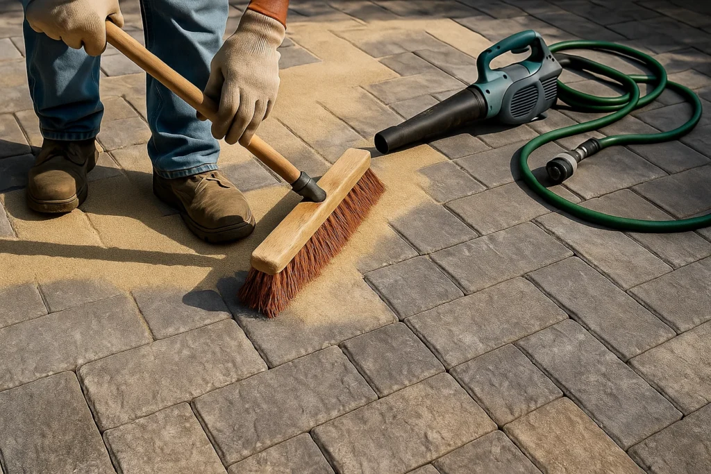 and an outdoor dining space surrounded by terraced planting beds.