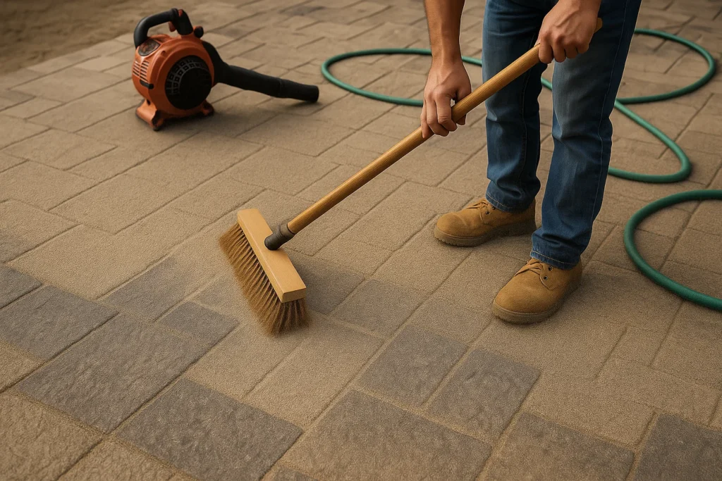 and shrubs surrounding the exterior AC equipment.